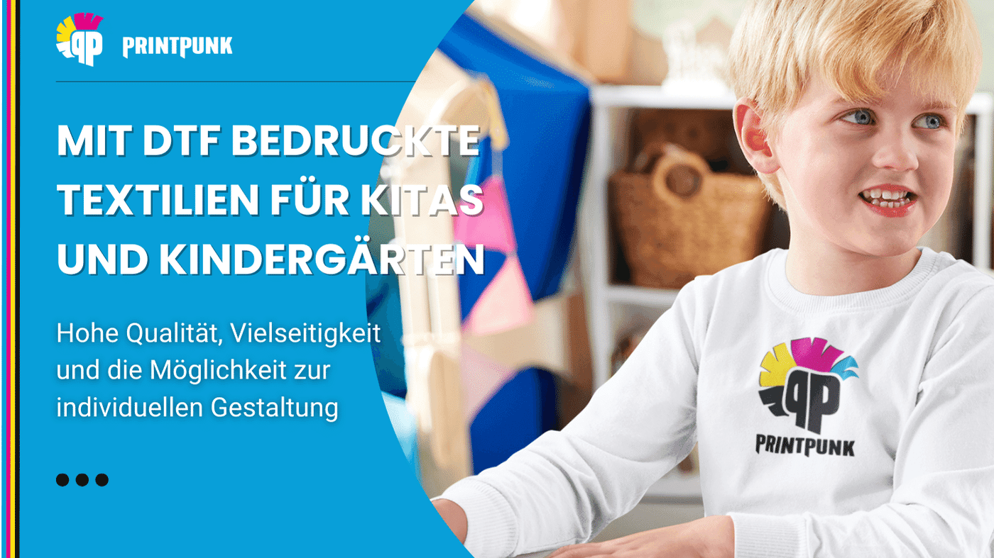Mit DTF bedruckte Textilien für KITAs und Kindergärten